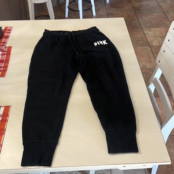 Pink Victoria’s Secret black joggers - Picture 4 of 10